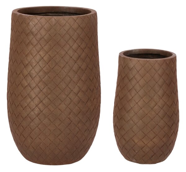 Bizzotto Set zahradní květináčů Rhombus 55/75 cm