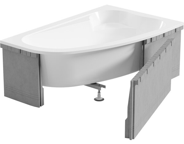 Mexen X-ST, polystyrenový plášť na rohovou vanu 240 cm, bílá, 55022-00