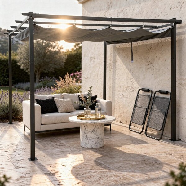 Zahradní pergola PERGO antracitová 300x400 cm