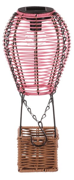 Solární lucerna balón s LED osvětlením PLA113 PINK-S