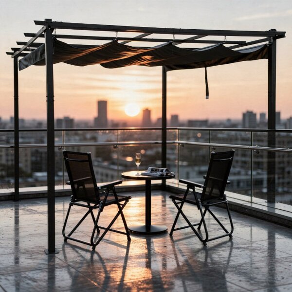 Zahradní pergola PERGO antracitová 300x400 cm