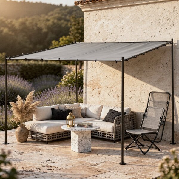 Zahradní pergola NOVA antracitová 300x300 cm