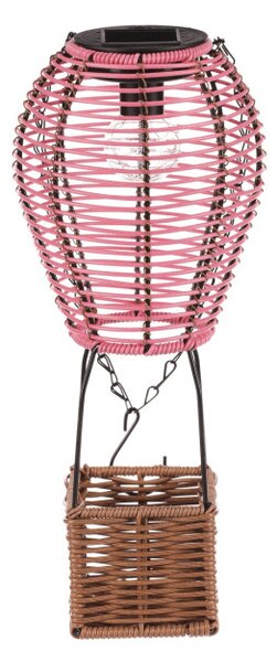 Solární lucerna balón s LED osvětlením PLA113 PINK-S