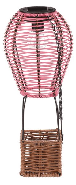Solární lucerna balón s LED osvětlením PLA113 PINK-S