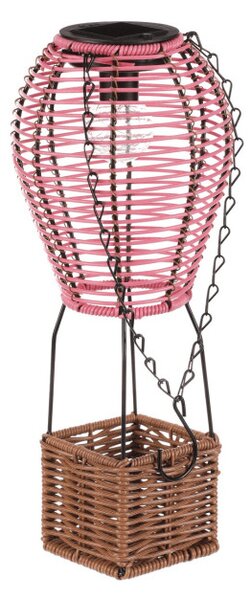 Solární lucerna balón s LED osvětlením PLA113 PINK-S