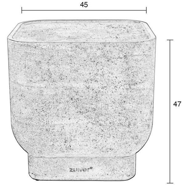 Béžový mramorový odkládací stolek ZUIVER NOBLE 45 cm