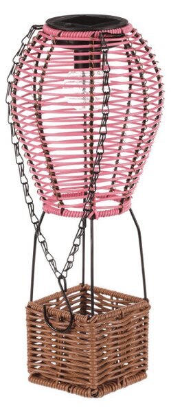 Solární lucerna balón s LED osvětlením PLA113 PINK-S