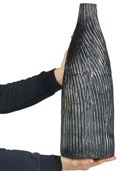 Dekorativní váza FLORENTIA Keramika 50 cm Černá