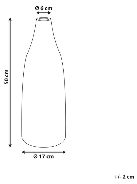Dekorativní váza FLORENTIA Keramika 50 cm Černá