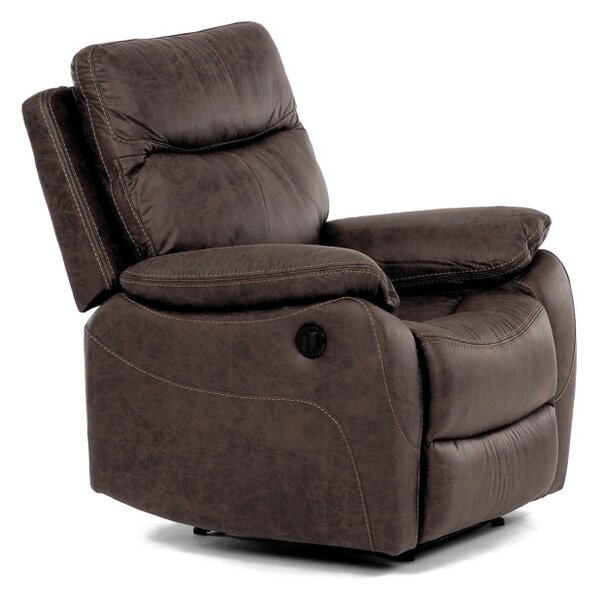 Polohovací křeslo hnědé, elektrické TV-4094 BR3