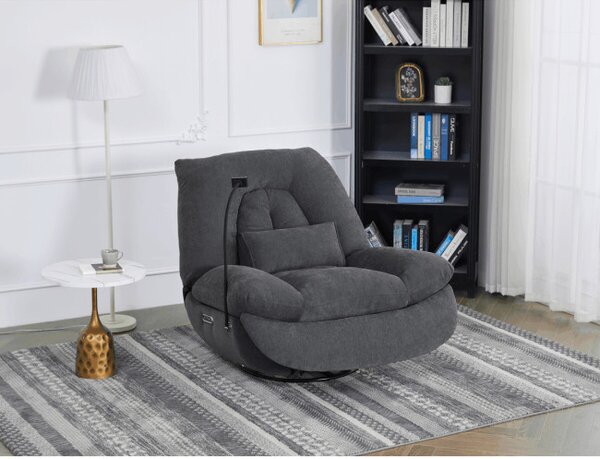 Polohovací křeslo šedé, elektrické TV-7089 GREY2