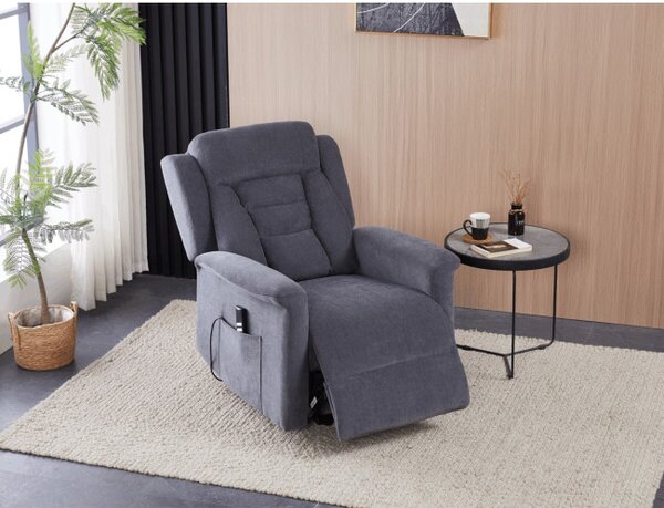Polohovací křeslo šedé, elektrické TV-7072 GREY2
