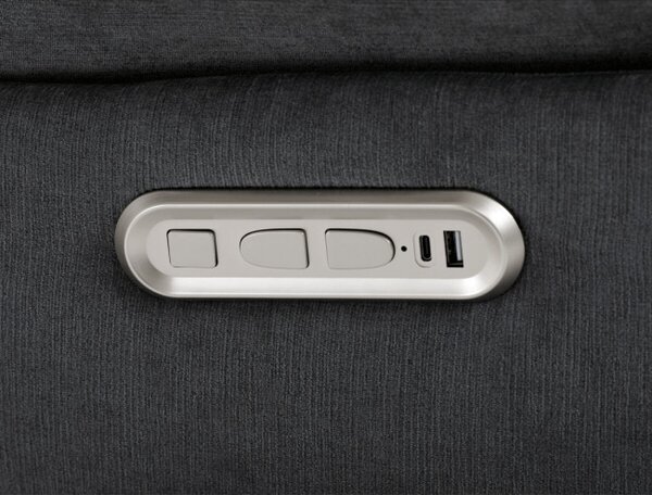 Polohovací křeslo šedé, elektrické TV-7089 GREY2