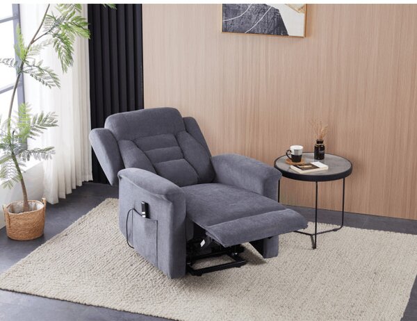 Polohovací křeslo šedé, elektrické TV-7072 GREY2