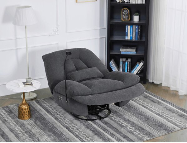 Polohovací křeslo šedé, elektrické TV-7089 GREY2