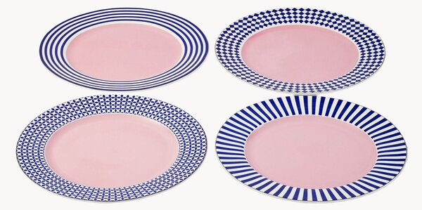 Sada porcelánových mělkých talířů Aunty, 4 díly