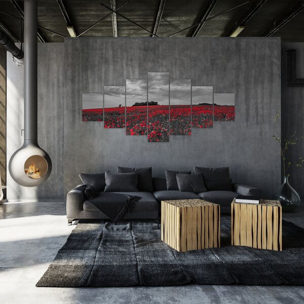 Obraz vlčích máků (210x100 cm)