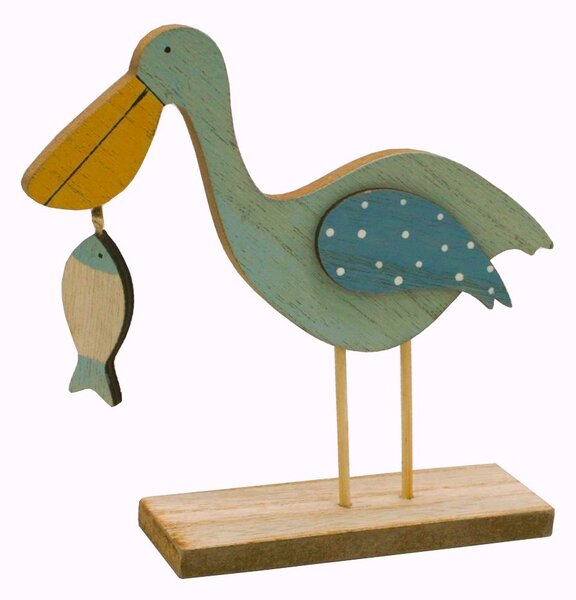 Dekorace Pelikán s rybou 16 cm 2001606