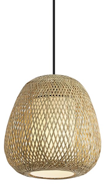 Závěsné svítidlo Japandi bambusové 30 cm IP44 - Moana