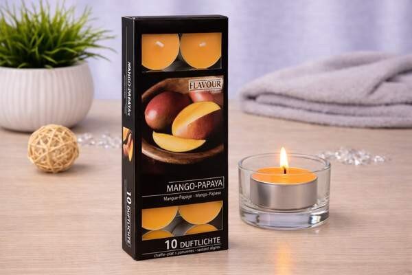 Svíčky vonné čajové 10 ks vůně mango-papaja 9000167
