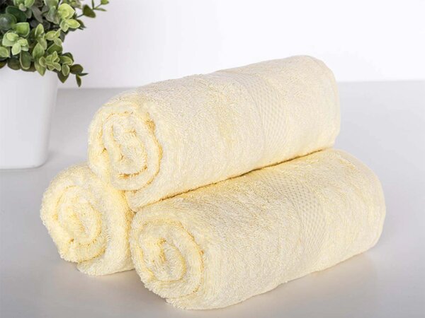 XPOSE® Froté ručník VERONA 3ks - vanilkový 30x50 cm
