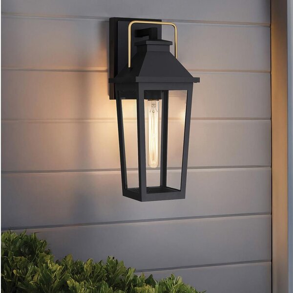 Quoizel QZ-BUCKLEY-M-MBK - Venk. nástěnné svítidlo BUCKLEY M 1xE27/40W/230V IP44