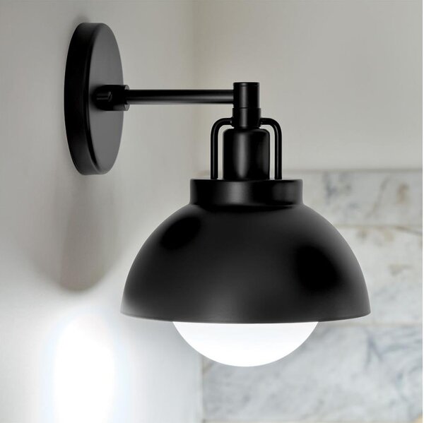 Kichler KL-NIVA-1W-1P-BK - Nástěnná lampa NIVA 1xE27/40W/230V černá