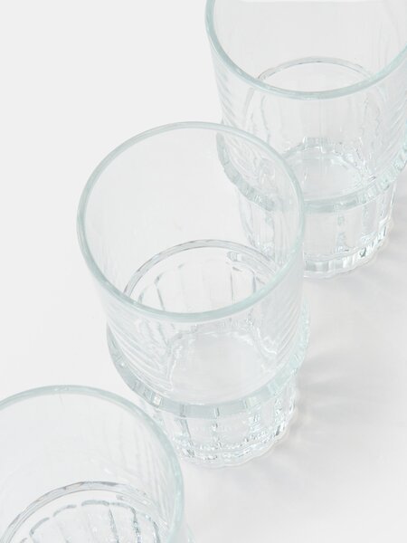 Sinsay - Sada sklenic s tvarovaným dnem 4 pack - clear
