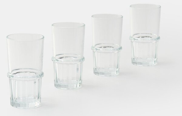 Sinsay - Sada sklenic s tvarovaným dnem 4 pack - clear