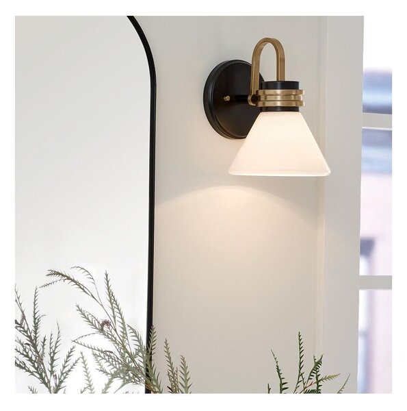 Kichler KL-FARUM1-BK - LED Koupelnová lampa FARUM 1xG9/3W/230V černá/mosaz