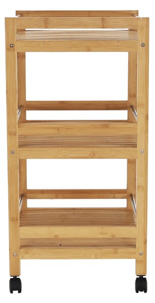 KONDELA Servírovací vozík, přírodní bambus, NASHY