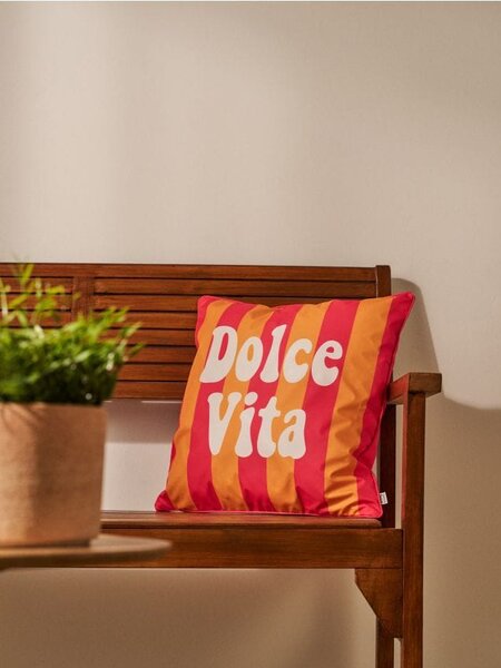Sinsay - Povlak na polštář s nápisem „Dolce Vita” - vícebarevná