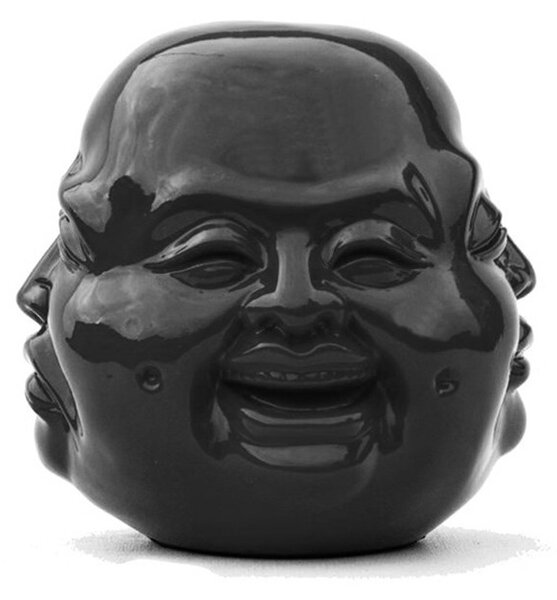 Massive home | Černý buddha 4 tváře 21 cm - LIKVIDACE RES-045