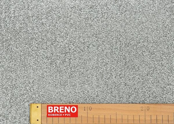 Breno Metrážový koberec ROXAS 94 šedý, šíře 400 cm, Šedá