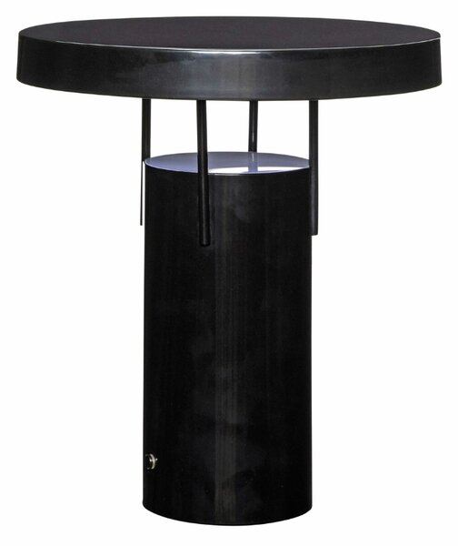 Černá kovová nabíjecí stolní LED lampa Hübsch BringMe