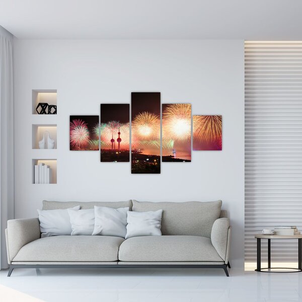 Obraz ohňostroje (125x70 cm)