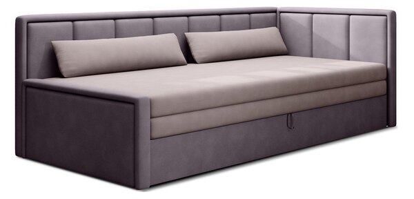 Růžová žinylková rozkládací/s úložným prostorem pohovka 214 cm Fulgeo – ELTAP