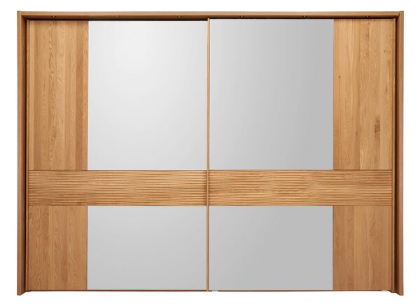 ŠATNÍ SKŘÍŇ SE ZRCADLEM, dub, barvy dubu, 250/236/67 cm Dieter Knoll - Šatní skříně