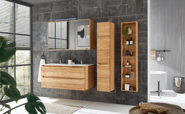 SKŘÍŇKA POD UMYVADLO, barvy dubu, barvy dubu, 120/54/46 cm Linea Natura - Koupelnové série, Online Only