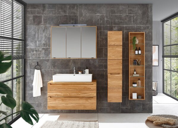 VYSOKÁ SKŘÍŇ, barvy dubu, barvy dubu, 30/150/35 cm Linea Natura - Koupelnové série, Online Only