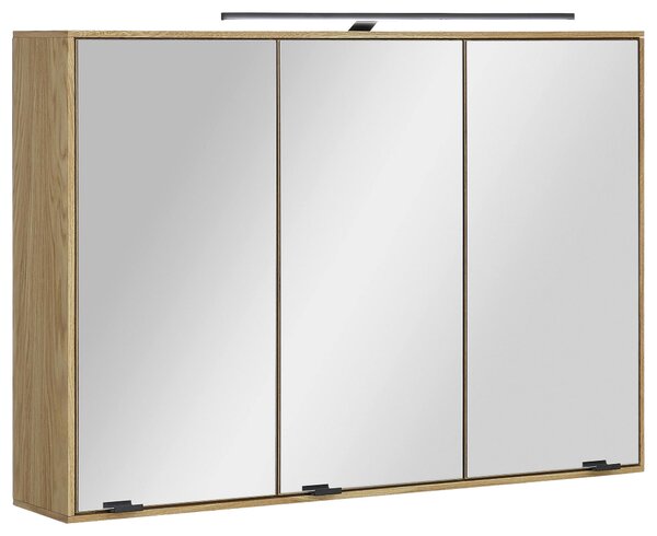 ZRCADLOVÁ SKŘÍŇKA, barvy dubu, 100/70/20 cm Linea Natura - Koupelnové série, Online Only