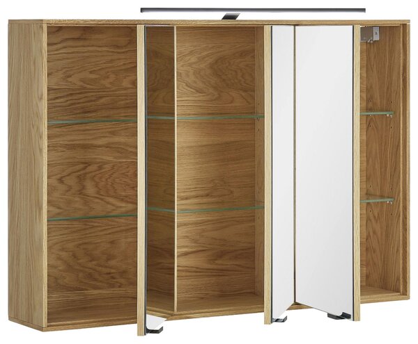 ZRCADLOVÁ SKŘÍŇKA, barvy dubu, 100/70/20 cm Linea Natura - Koupelnové série, Online Only