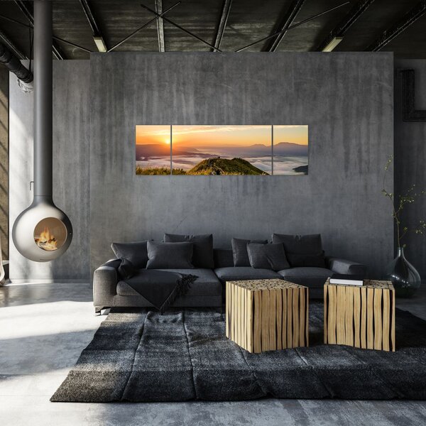 Obraz hory při západu sluce (170x50 cm)