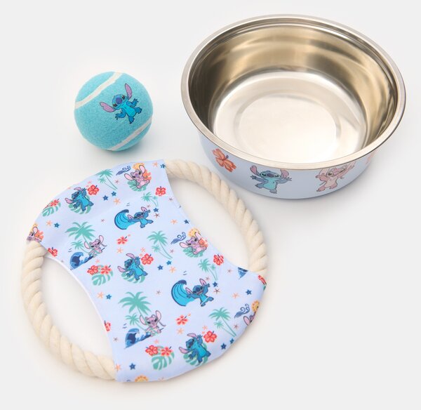 Sinsay - Sada pro psa Stitch s miskou a 2 hračkami - modrá