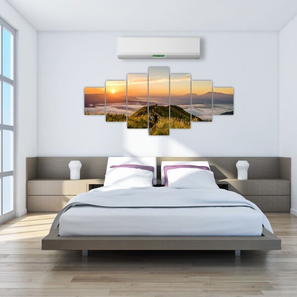 Obraz hory při západu sluce (210x100 cm)