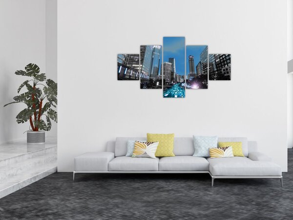 Obraz nočního města (125x70 cm)