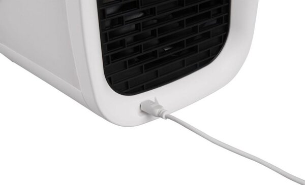 R031-01 TRIO RL IceCube stolový zvlhčovač vzduchu / ventilátor s RGB LED osvětlením a nádrží na vodu a dotykovým displejem IP20 bílá