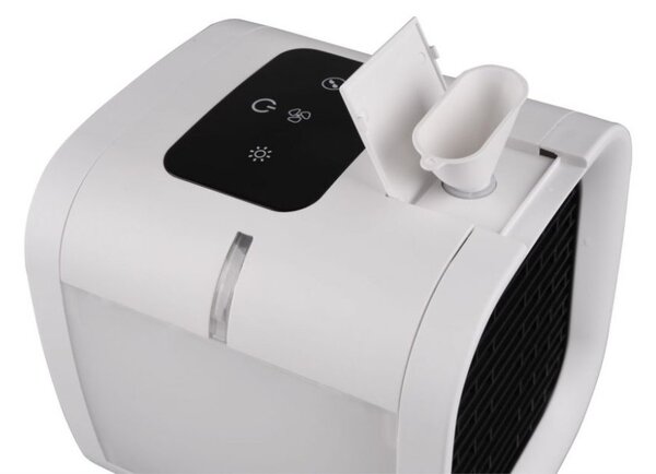 R031-01 TRIO RL IceCube stolový zvlhčovač vzduchu / ventilátor s RGB LED osvětlením a nádrží na vodu a dotykovým displejem IP20 bílá