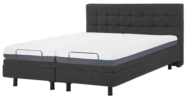 Polohovací postel Tkanina DUKE 180 x 200 cm Tmavě šedá