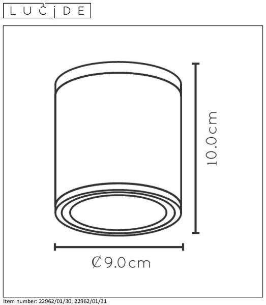 Lucide 22962/01/31 AVEN stropní kulaté bodové svítidlo GU10 / 50W bílá